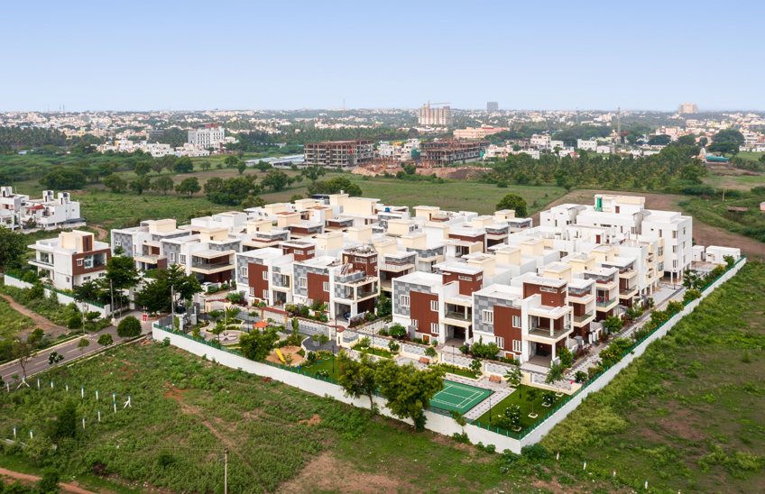 GREEN FIELD MAPLE-The project comprises of 40 individual villas spread across 3.5 acres of land. All our projects are Vasthu complaint. The sprawling landscape and manicured gardens give a resort-like feeling. The club house boasts of all modern amenities. We care about the privacy and safety of our residents, thus we have 24 hours security guards service.

The project is curated amidst a relaxed ambience with wide approach roads. It is value for money and good appreciation for investment purpose. The villas boast of 3BHK as well as 4BHK projects.